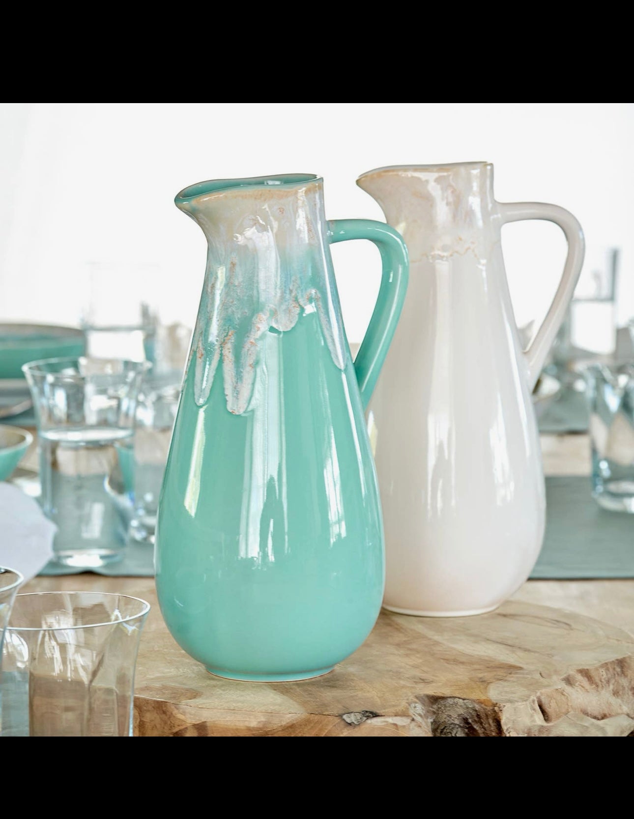 Service vaisselle bleu turquoise