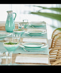Service vaisselle bleu turquoise