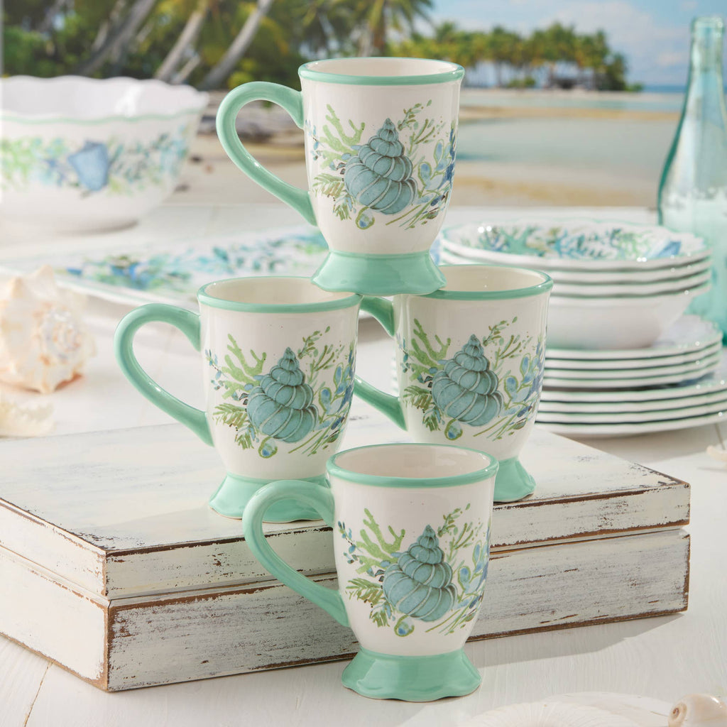 Mug en verre de mer 14 oz. assorti
