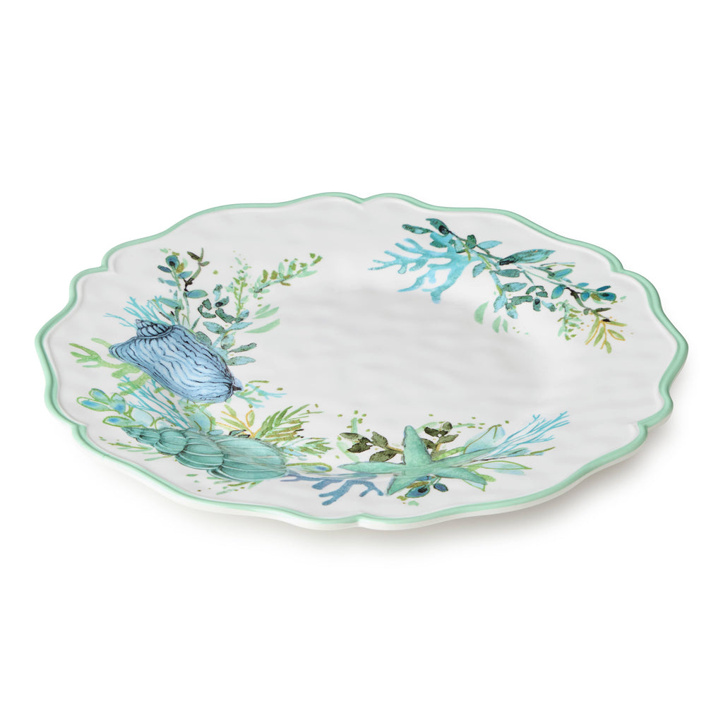 Plateau ovale en verre de mer 18" x 13,5"